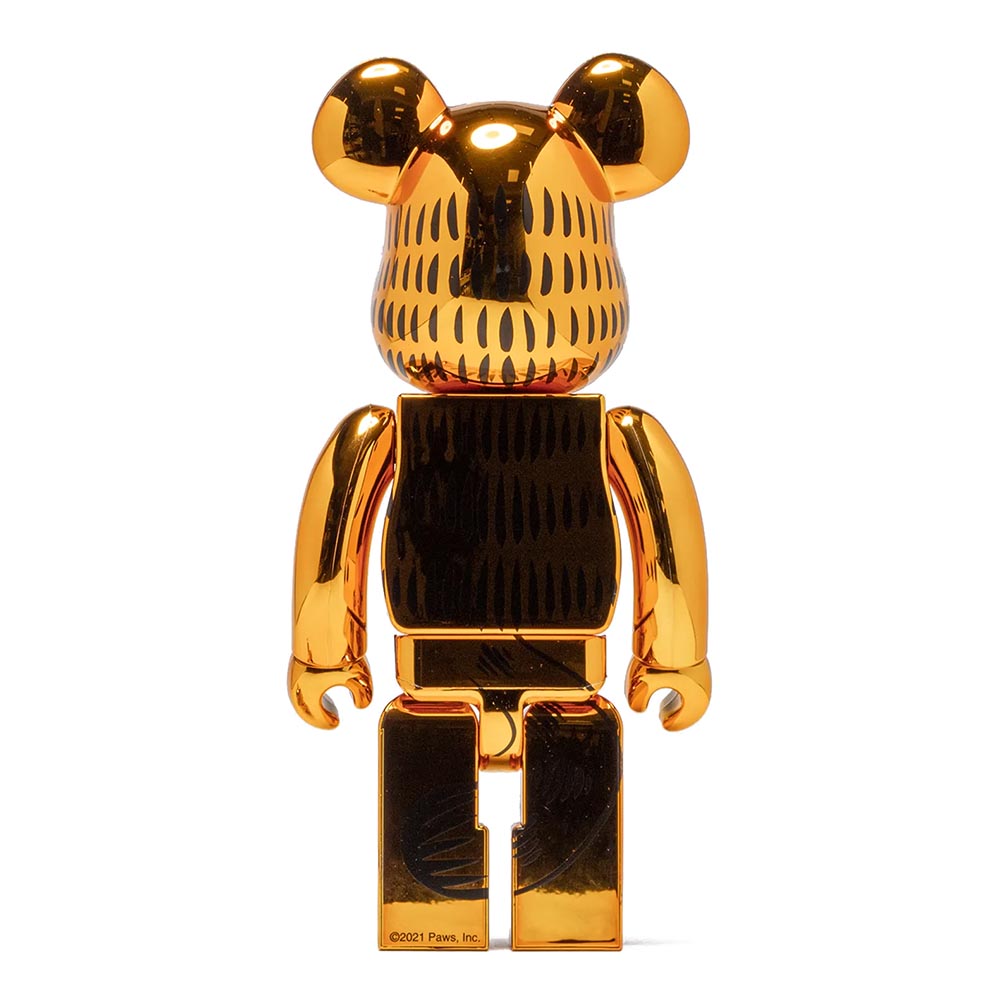 BEARBRICK 1000% GARFIELD GOLD CHROME