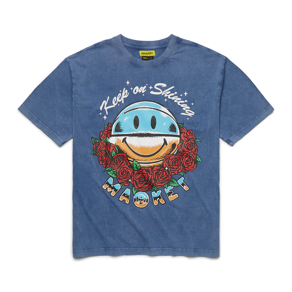 SMILEY KEEP ON SHINING WASHED T-SHIRT