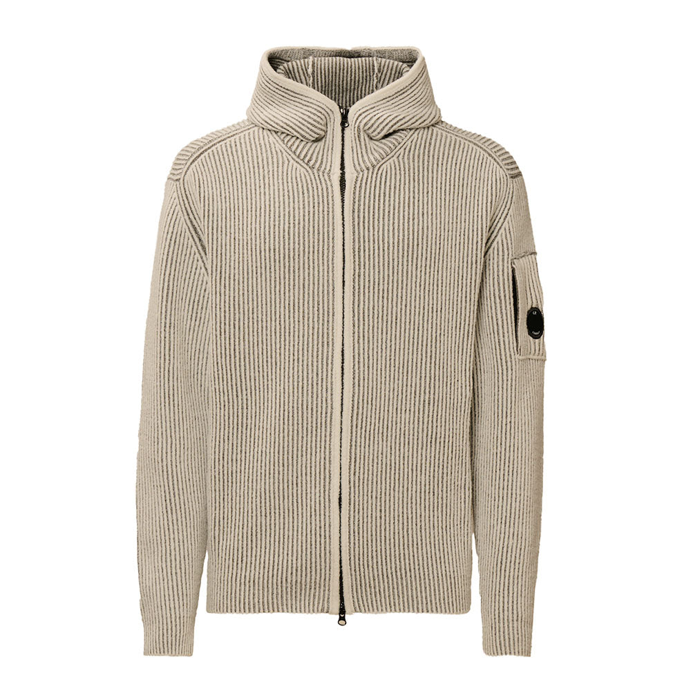 ダウンタウンC.P.COMPANY fleece Knit sweater C.P. Company Fleece knit hooded full zip sweater | Kozmo Laze