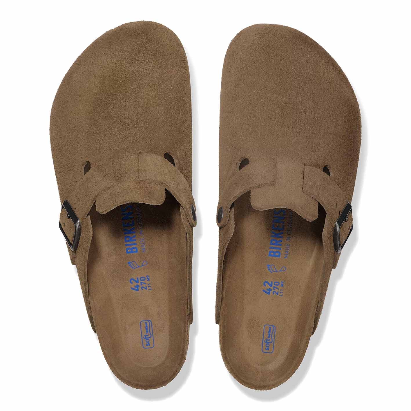 BOSTON SOFT FOOTBED DARK TEA TONAL SUEDE LEATHER