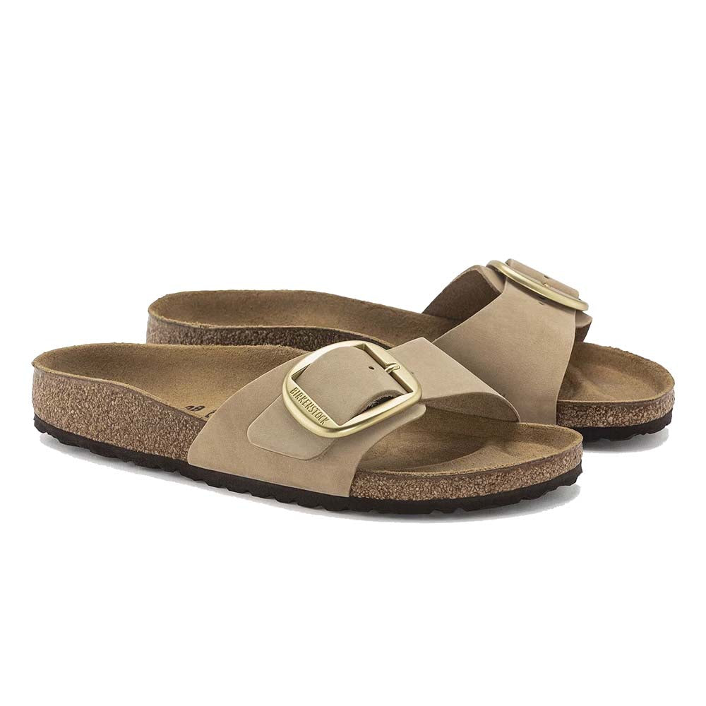 MADRID BIG BUCKLE NUBUCK LEATHER SANDCASTLE BEIGE