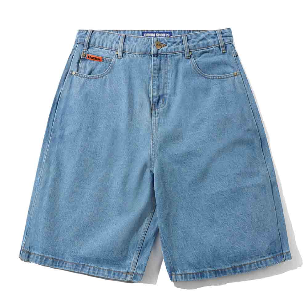 BAGGY DENIM SHORTS WASHED INDIGO