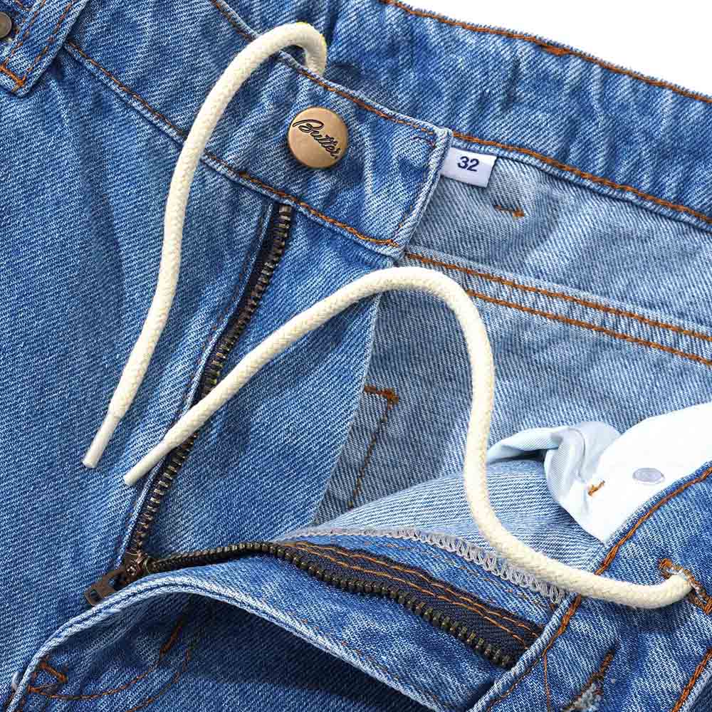 BAGGY DENIM SHORTS WASHED INDIGO