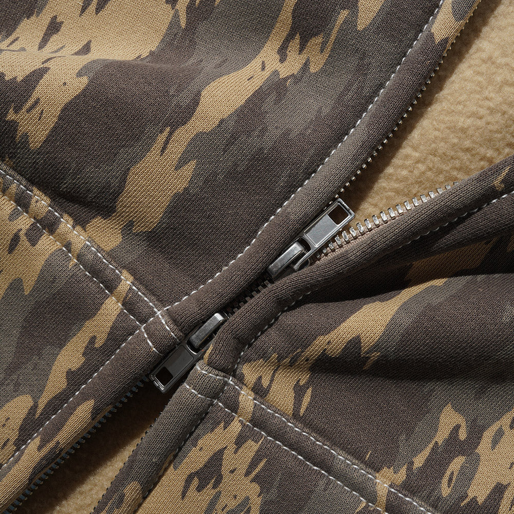 BLOTCH ZIP-THRU HOOD