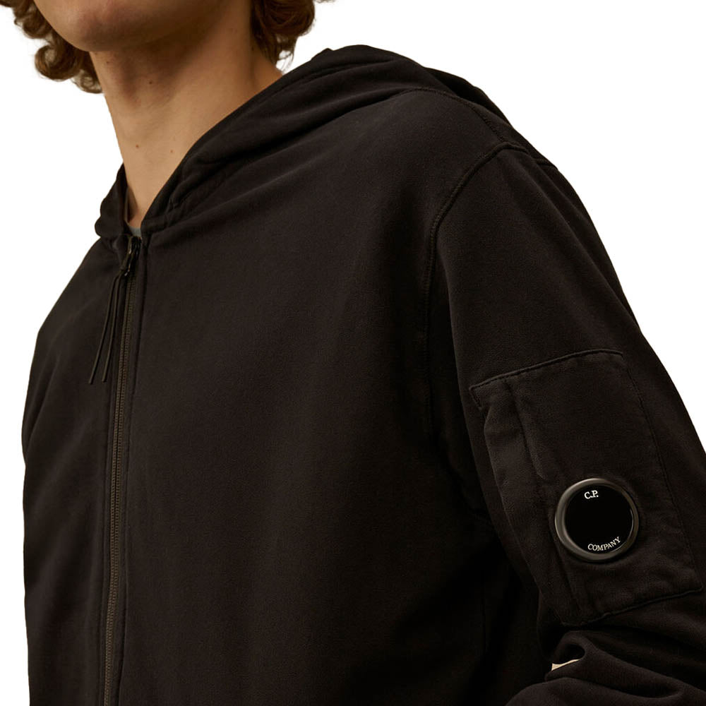 LIGHT FLEECE ZIP HOODED LENS SWEATSHIRT