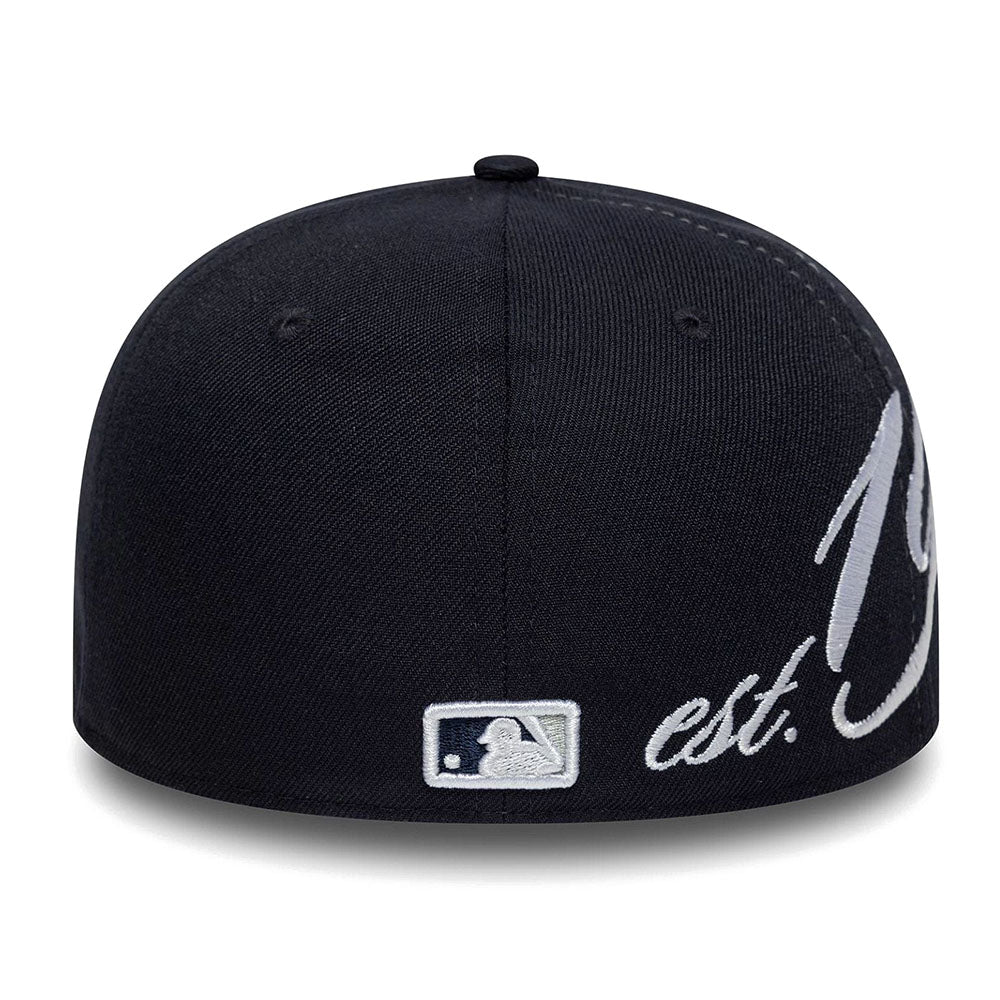 NEW YORK YANKEES MLB EST SCRIPT NAVY LOW PROFILE 59FIFTY FITTED CAP