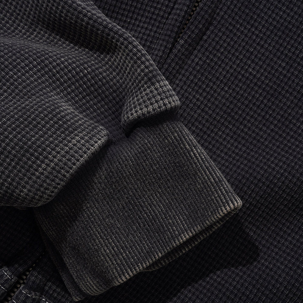 WAFFLE ZIP-THRU HOOD