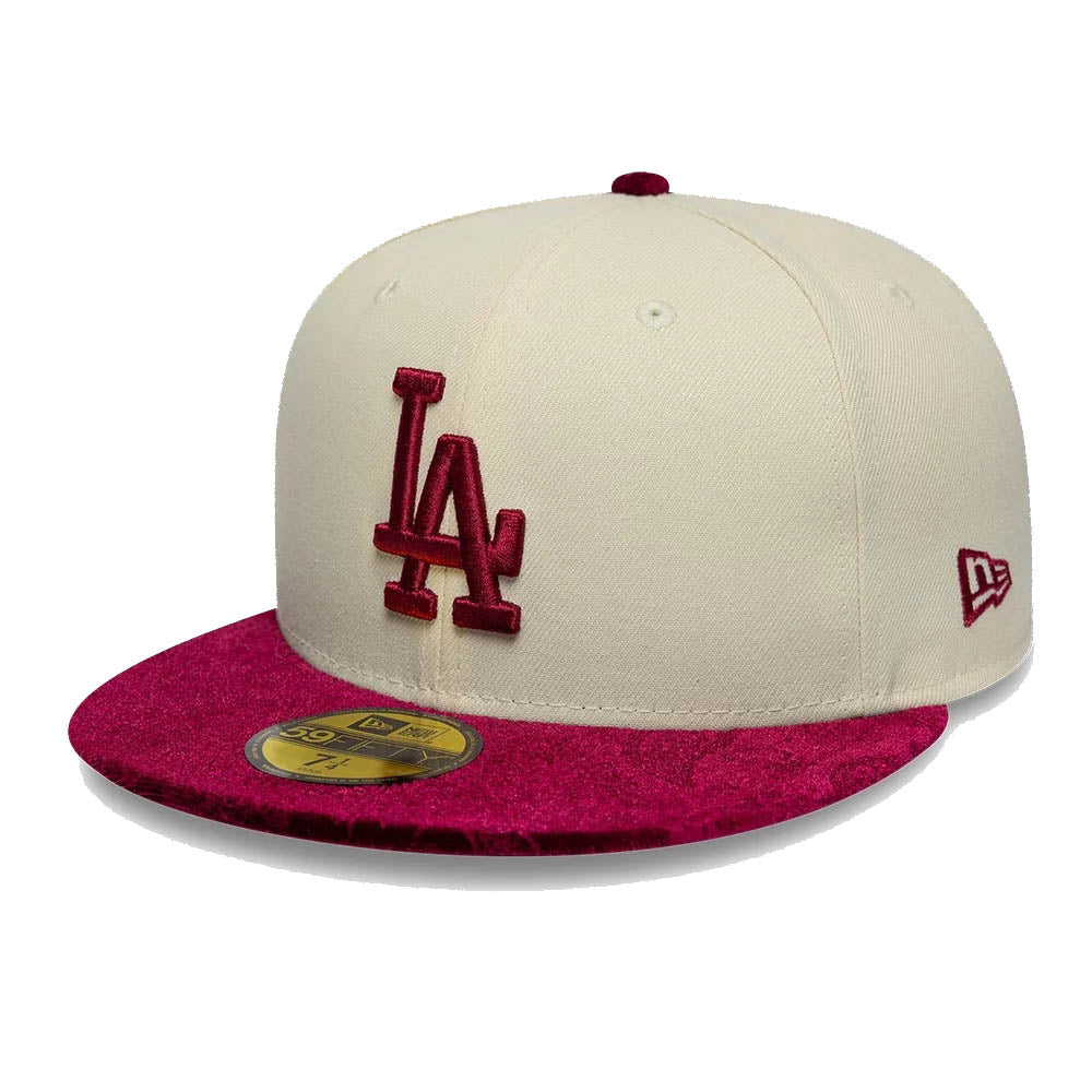 LA DODGERS MLB PAISLEY VISOR CREAM 59FIFTY CAP