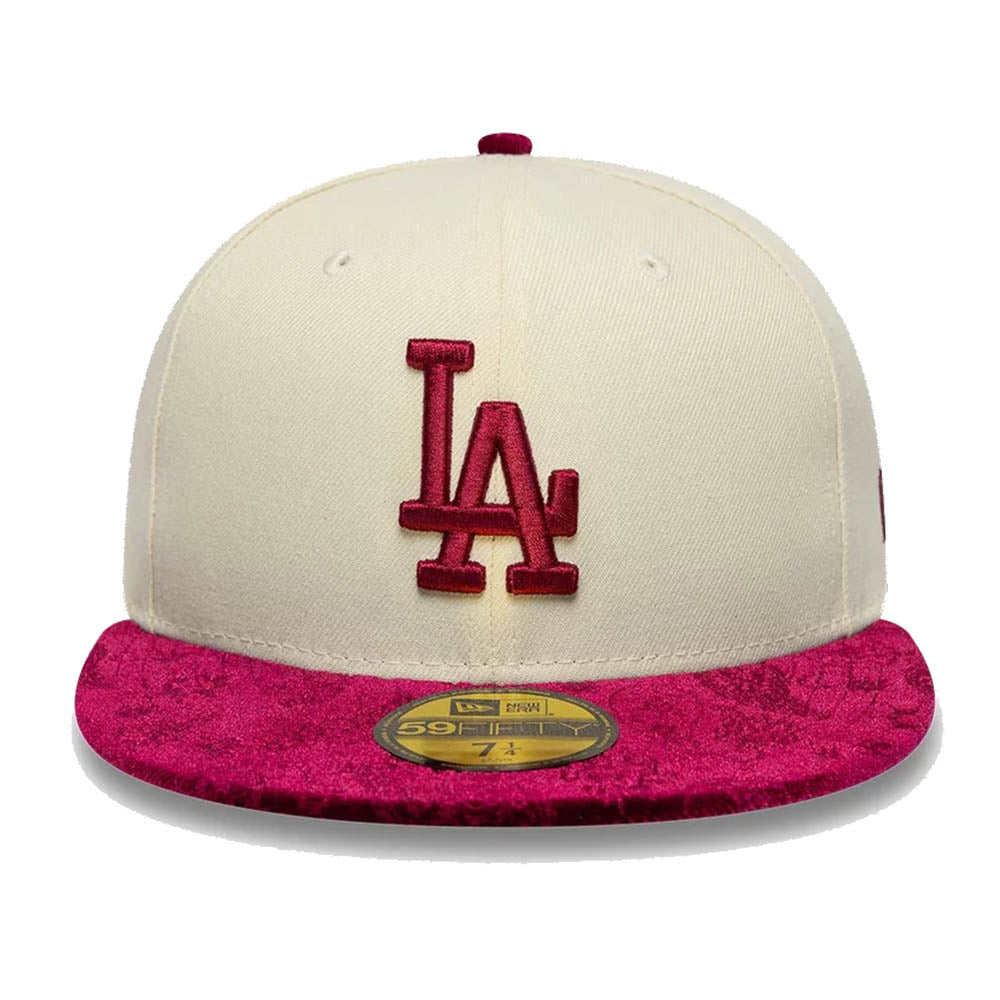 LA DODGERS MLB PAISLEY VISOR CREAM 59FIFTY CAP