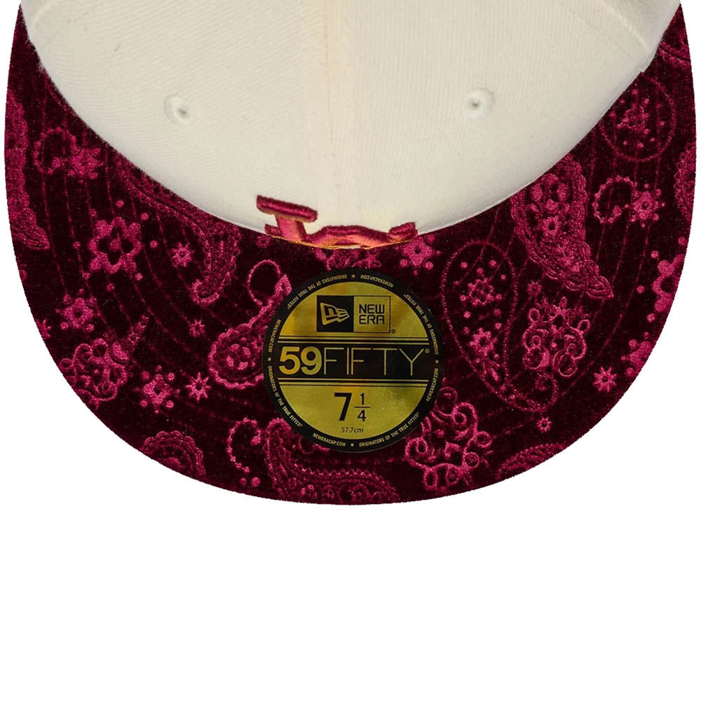 LA DODGERS MLB PAISLEY VISOR CREAM 59FIFTY CAP