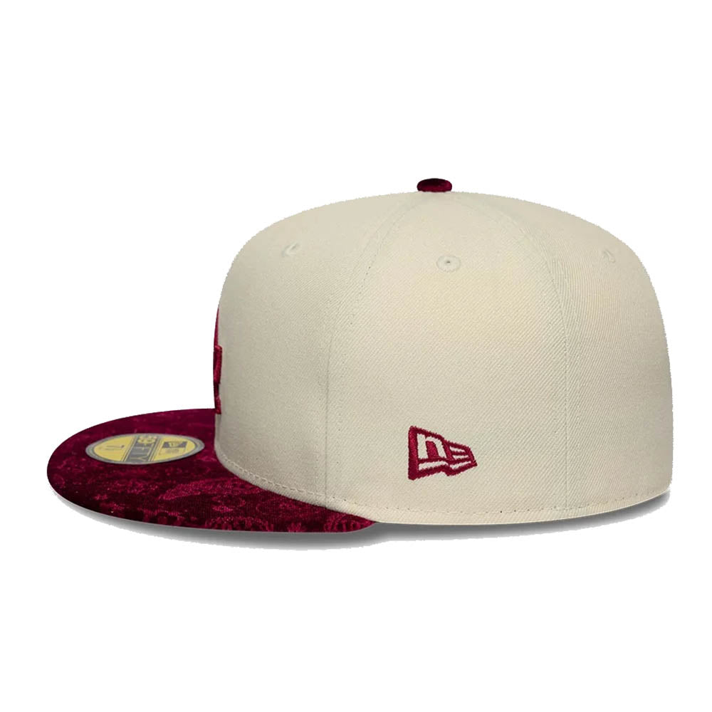 LA DODGERS MLB PAISLEY VISOR CREAM 59FIFTY CAP