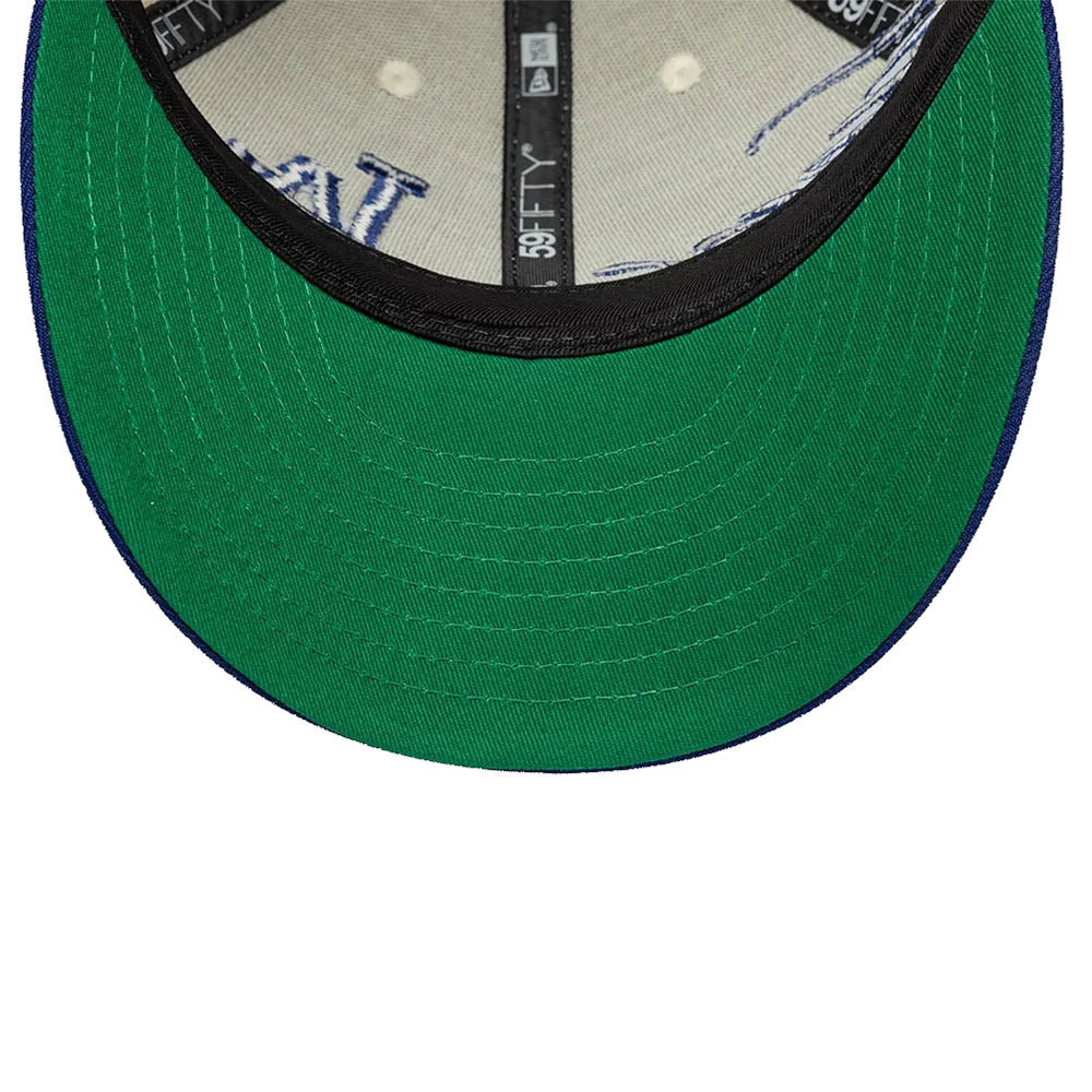 LA DODGERS MLB SIDE SCRIPT CREAM LOW PROFILE 59FIFTY CAP