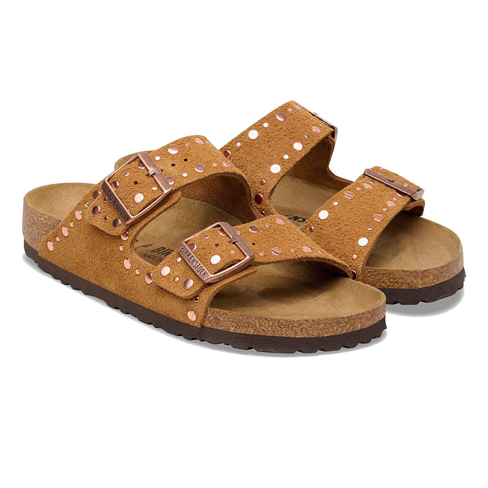 ARIZONA RIVET MINK SUEDE LEATHER
