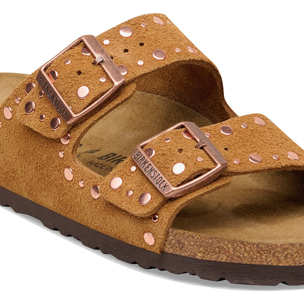 ARIZONA RIVET MINK SUEDE LEATHER