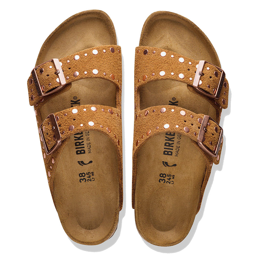 ARIZONA RIVET MINK SUEDE LEATHER