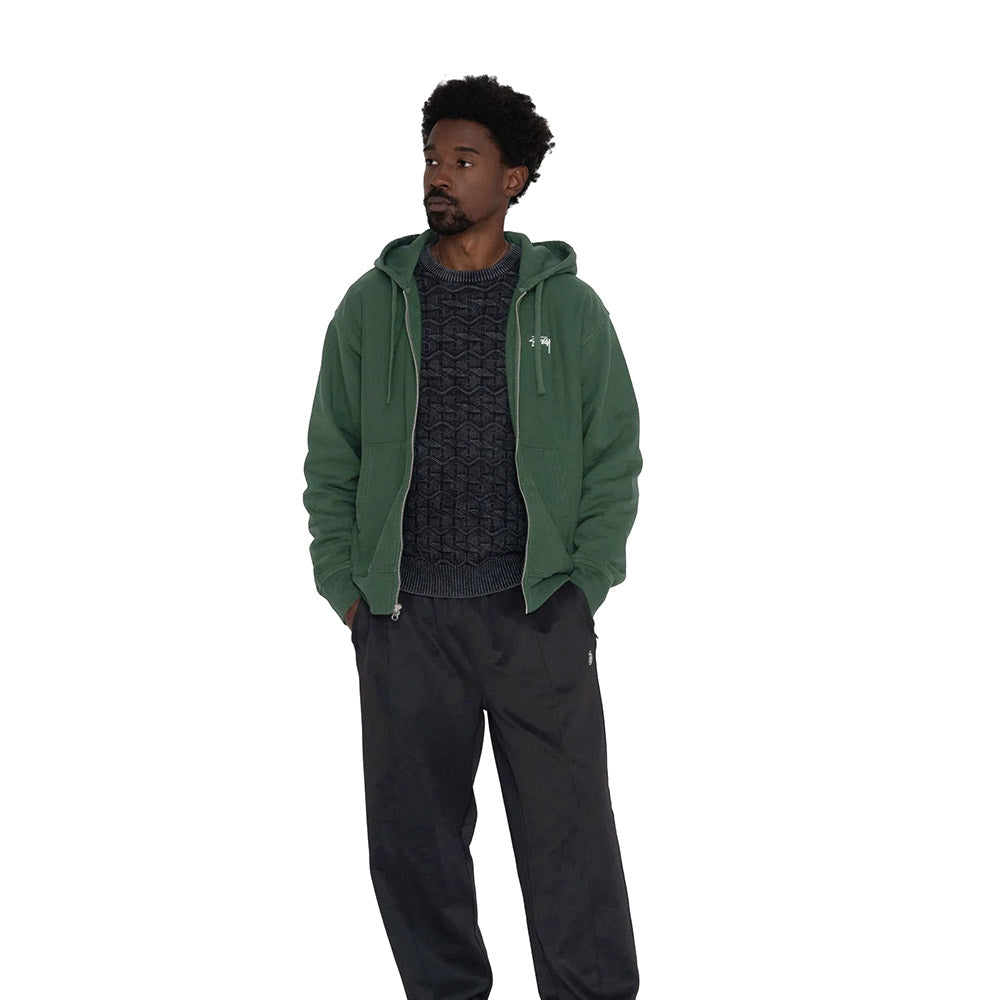 OVERDYED STOCK LOGO ZIP HOODIE