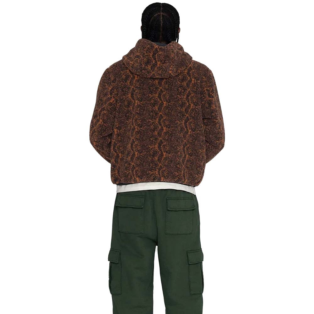 SNAKE JACQUARD SHERPA JACKET