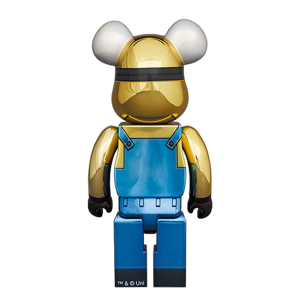 BEARBRICK 1000% MINIONS DAVE CHROME VERSION