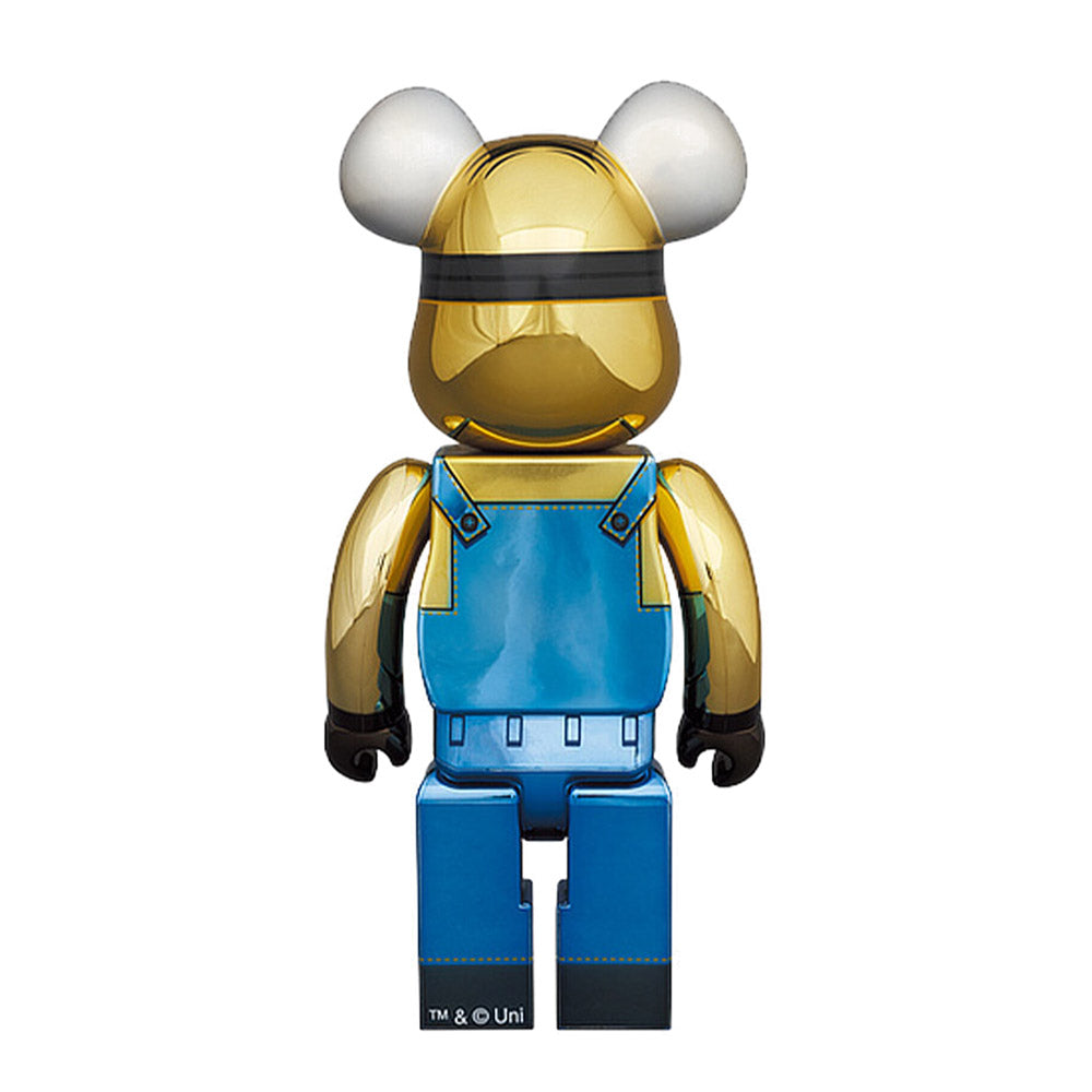 BEARBRICK 400% MINIONS DAVE CHROME VERSION 2-PACK