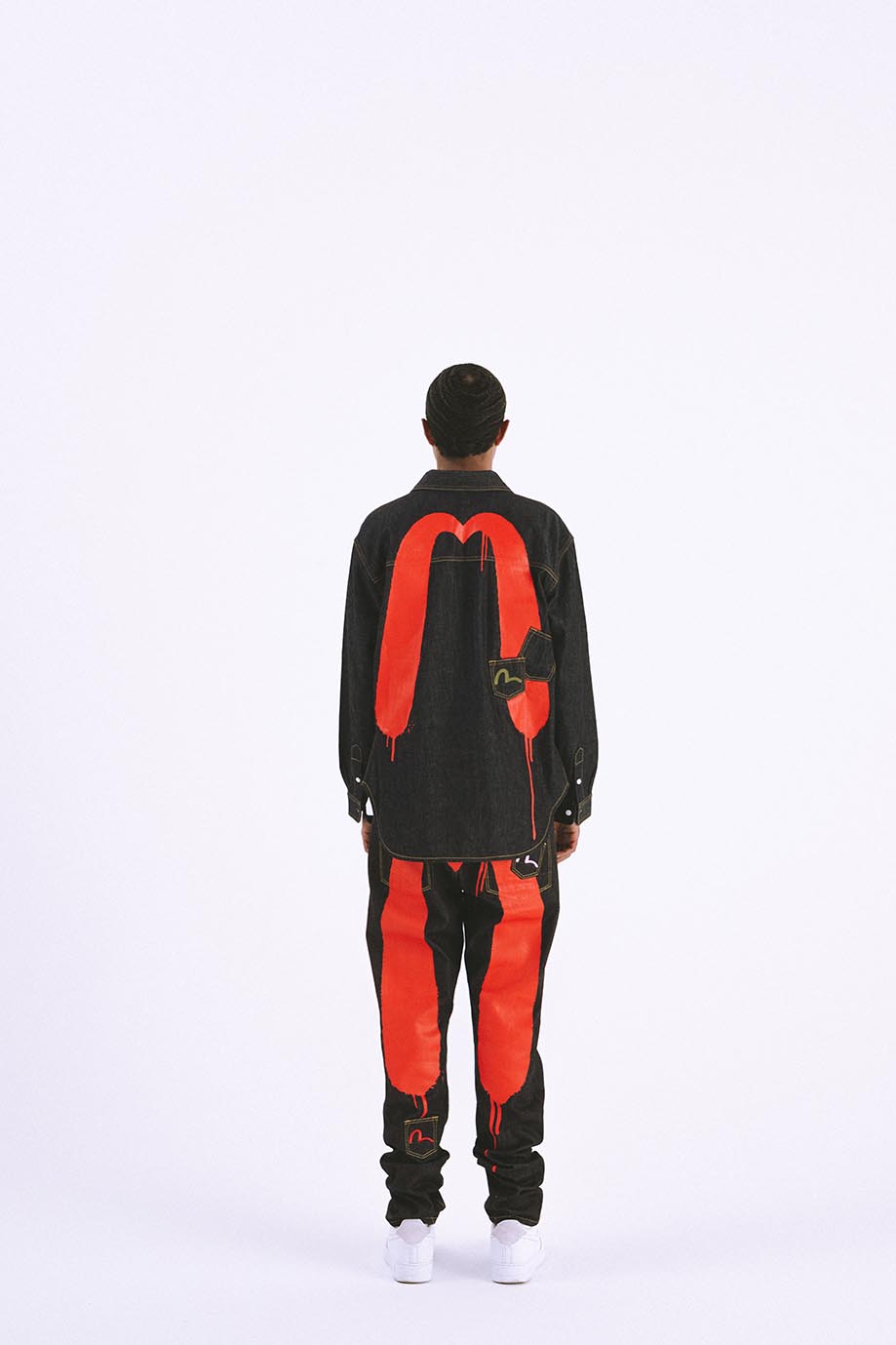 EVISU X EBBASTA BALL DAICOCK DENIM SHIRT