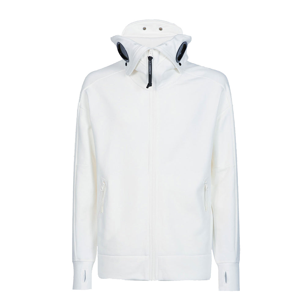 diagonal raised fleece split goggle hoodie C.P. Company Diagonal raised fleece split goggle hoodie