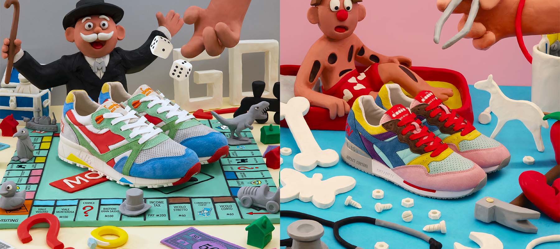 DIADORA X HASBRO PACK N9000 TRIVIAL PURSUIT INTREPID OPERATION ECLIPSE CLUEDO N9000 MONOPOLI