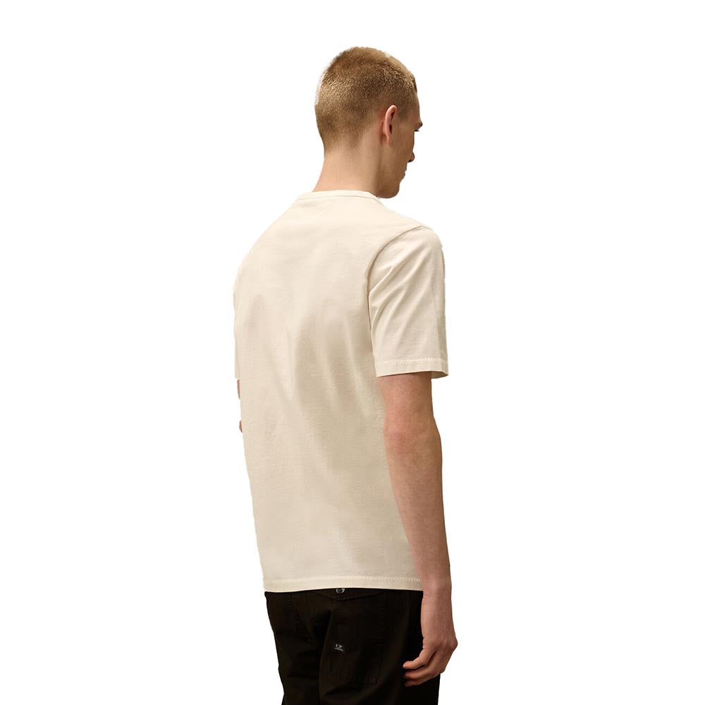 30/2 MERCERIZED JERSEY TWISTED TYPOGRAPHIC LOGO T-SHIRT