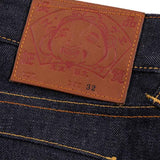 PINE-PATTERN DAICOCK PRINT WITH CRANE AND LOGO EMBROIDERY WIDE LEG JEANS