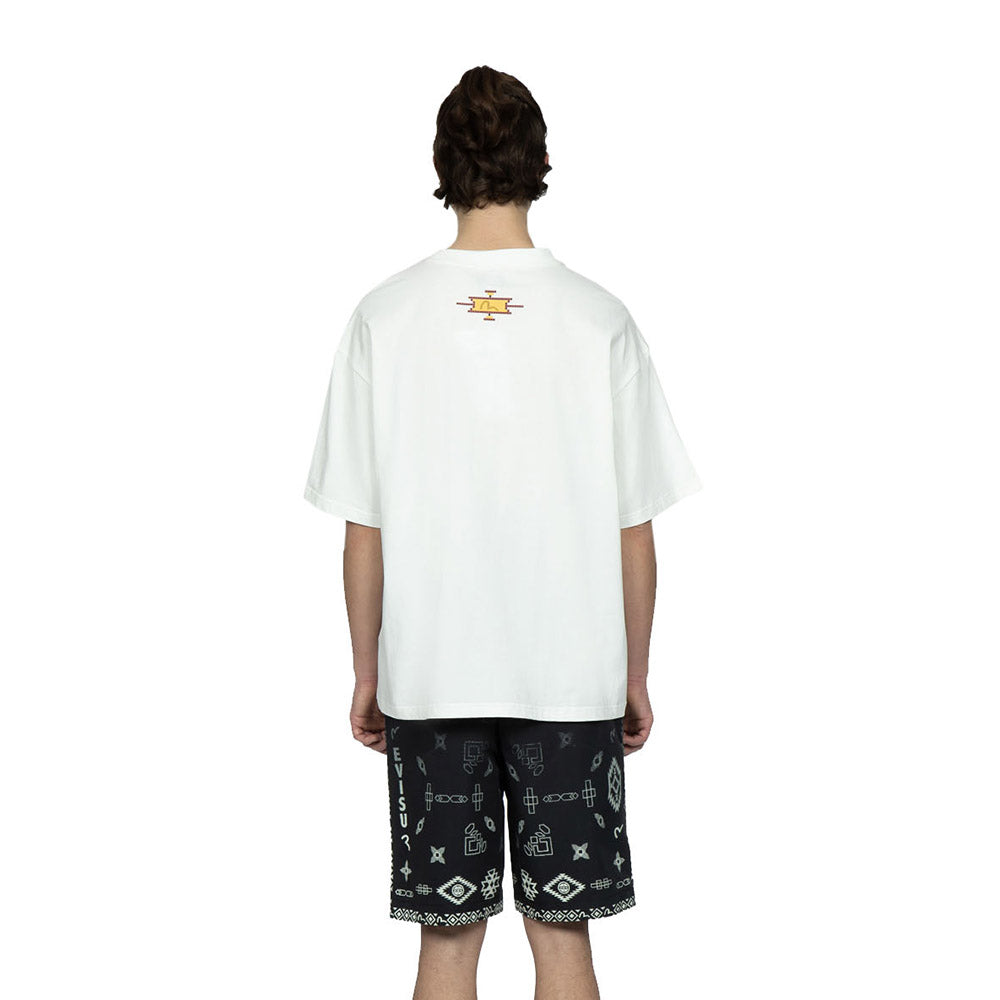 TAIKO DARUMA AND NOMADIC PATTERN PRINT T-SHIRT