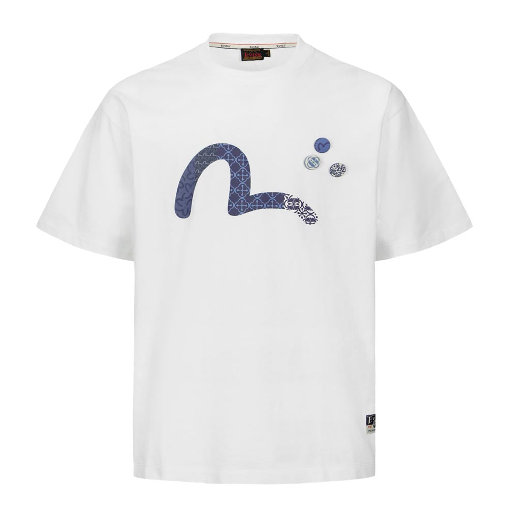 SEAGULL PRINT WITH PINS T-SHIRT