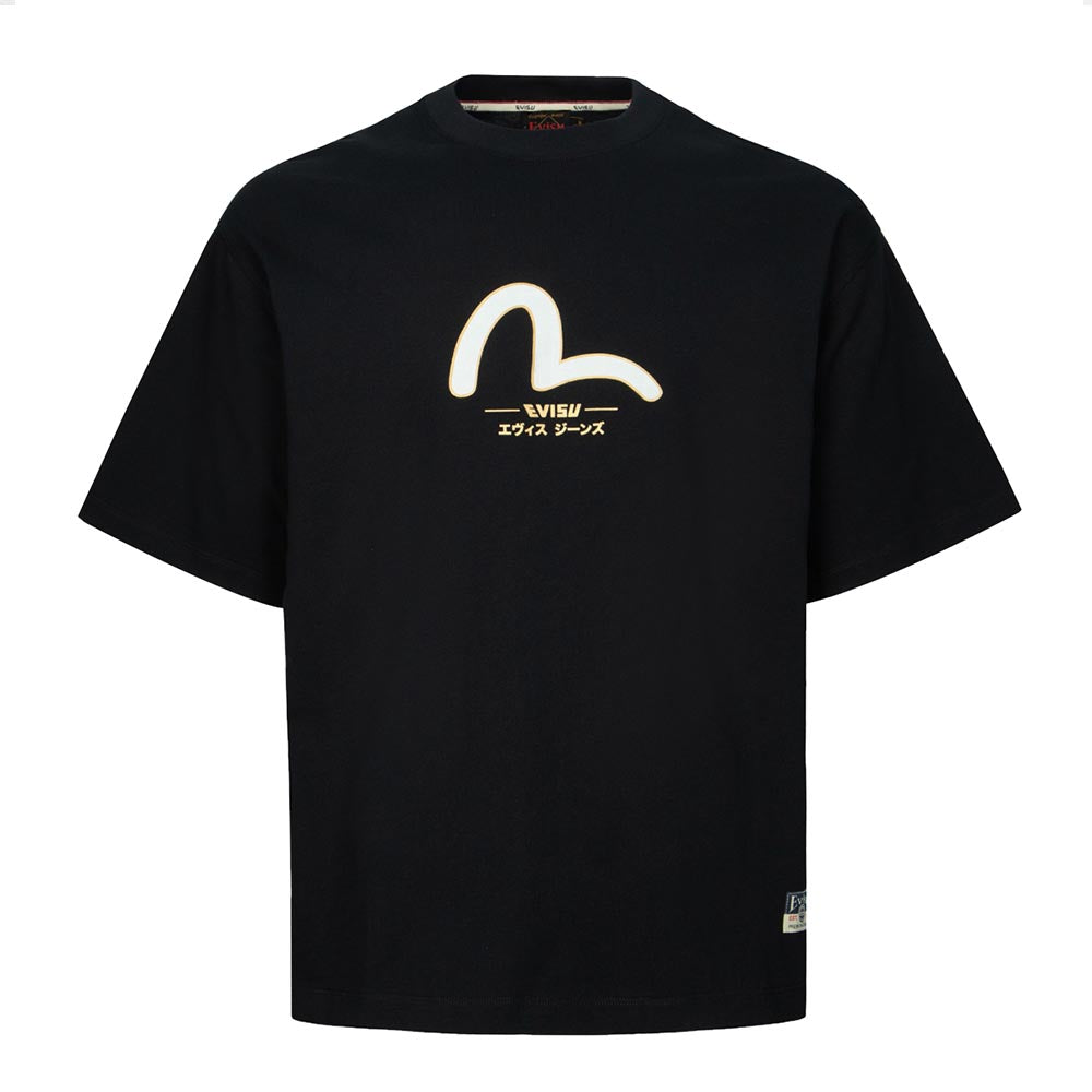 DAICOCK AND GOLD KAMON PRINT T-SHIRT