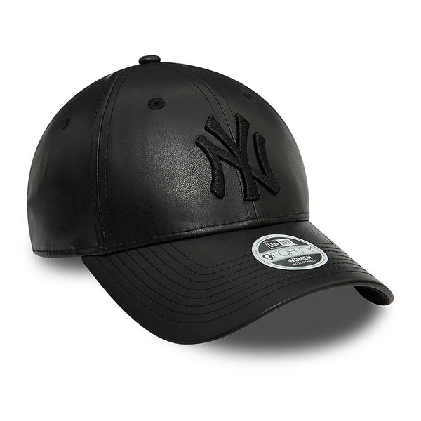 NEW YORK YANKEES FAUX LEATHER BLACK 9FORTY ADJUSTABLE CAP