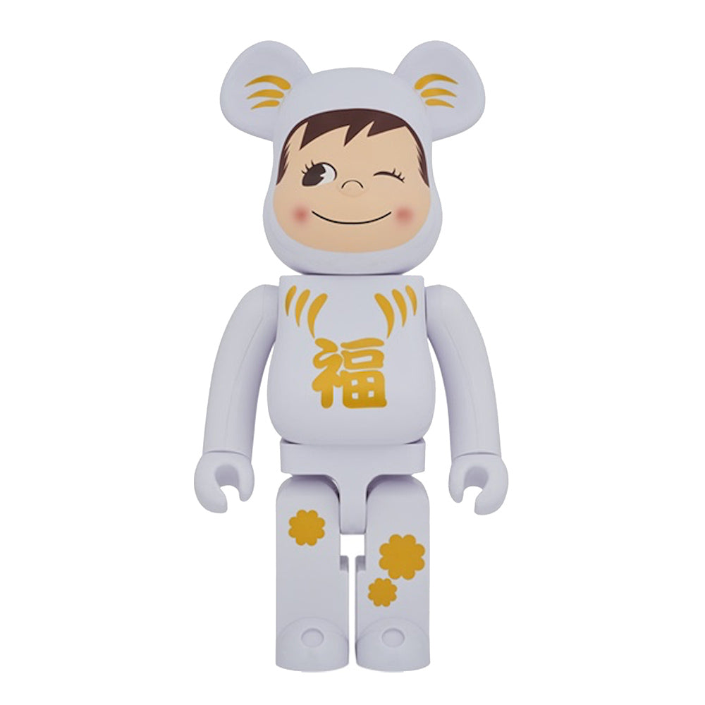 BEARBRICK 1000% DARUMA X PEKO-CHAN WHITE