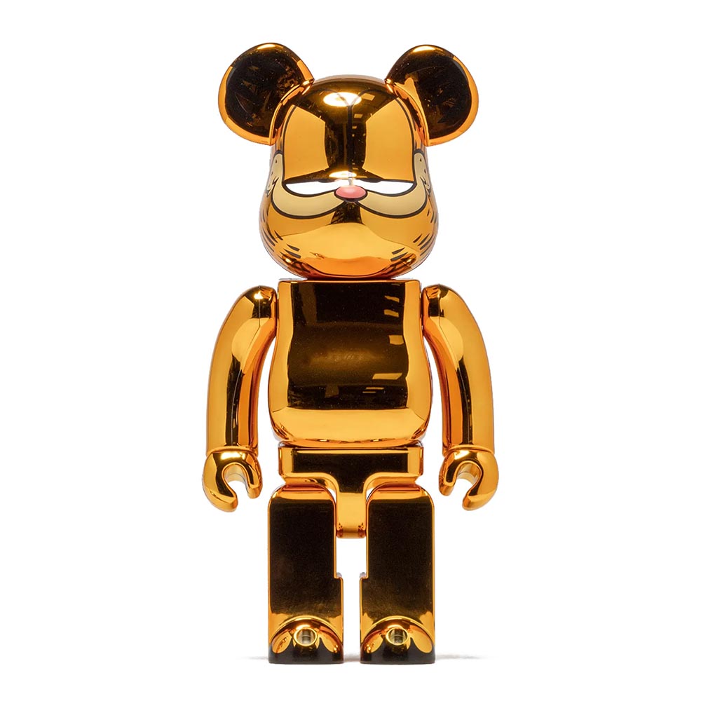 BEARBRICK 1000% GARFIELD GOLD CHROME