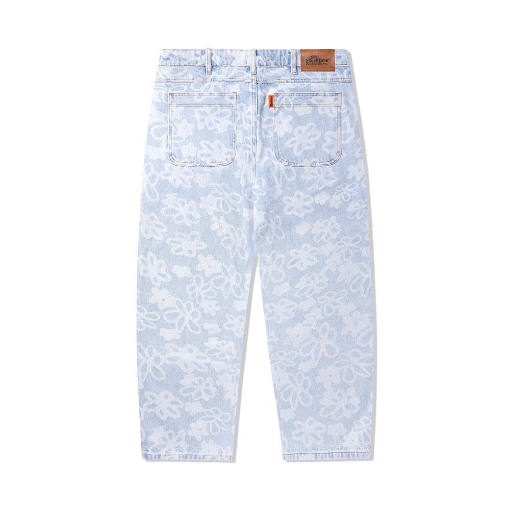 FLOWERS DENIM PANTS