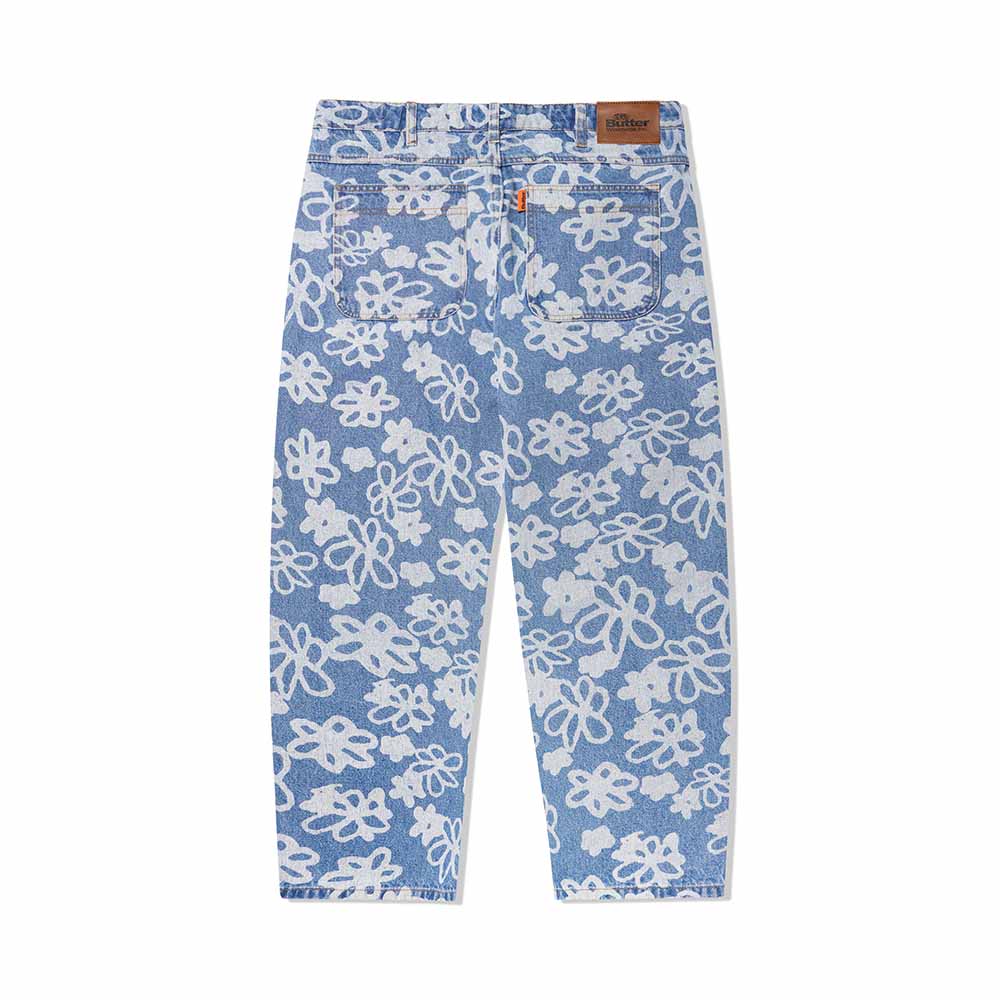 FLOWERS DENIM PANTS