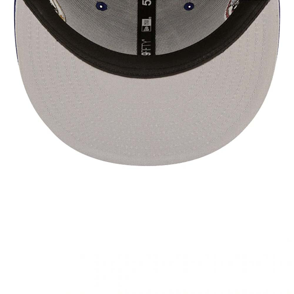 LA DODGERS COOPERSTOWN MULTI PATCH BLUE 59FIFTY FITTED CAP