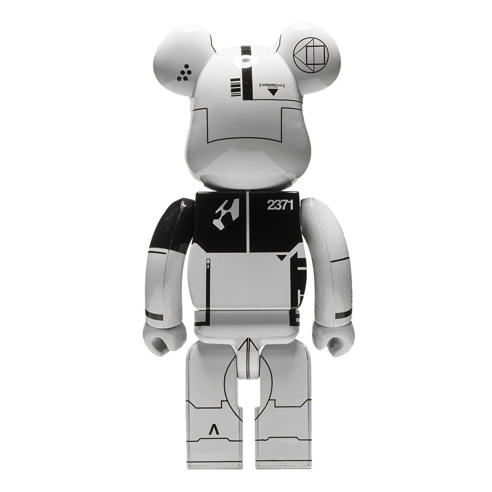 BEARBRICK 1000% ACRONYM WHITE CHROME