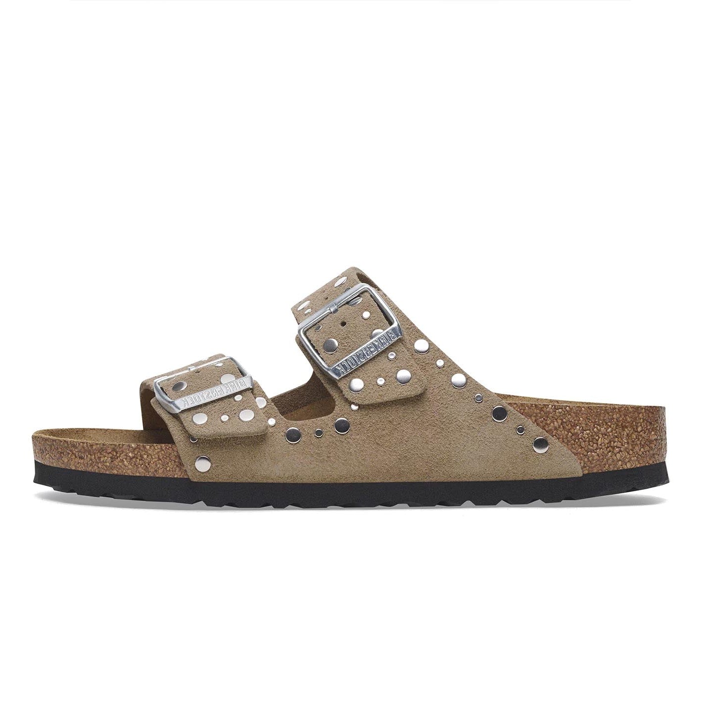 ARIZONA RIVET TAUPE SUEDE LEATHER