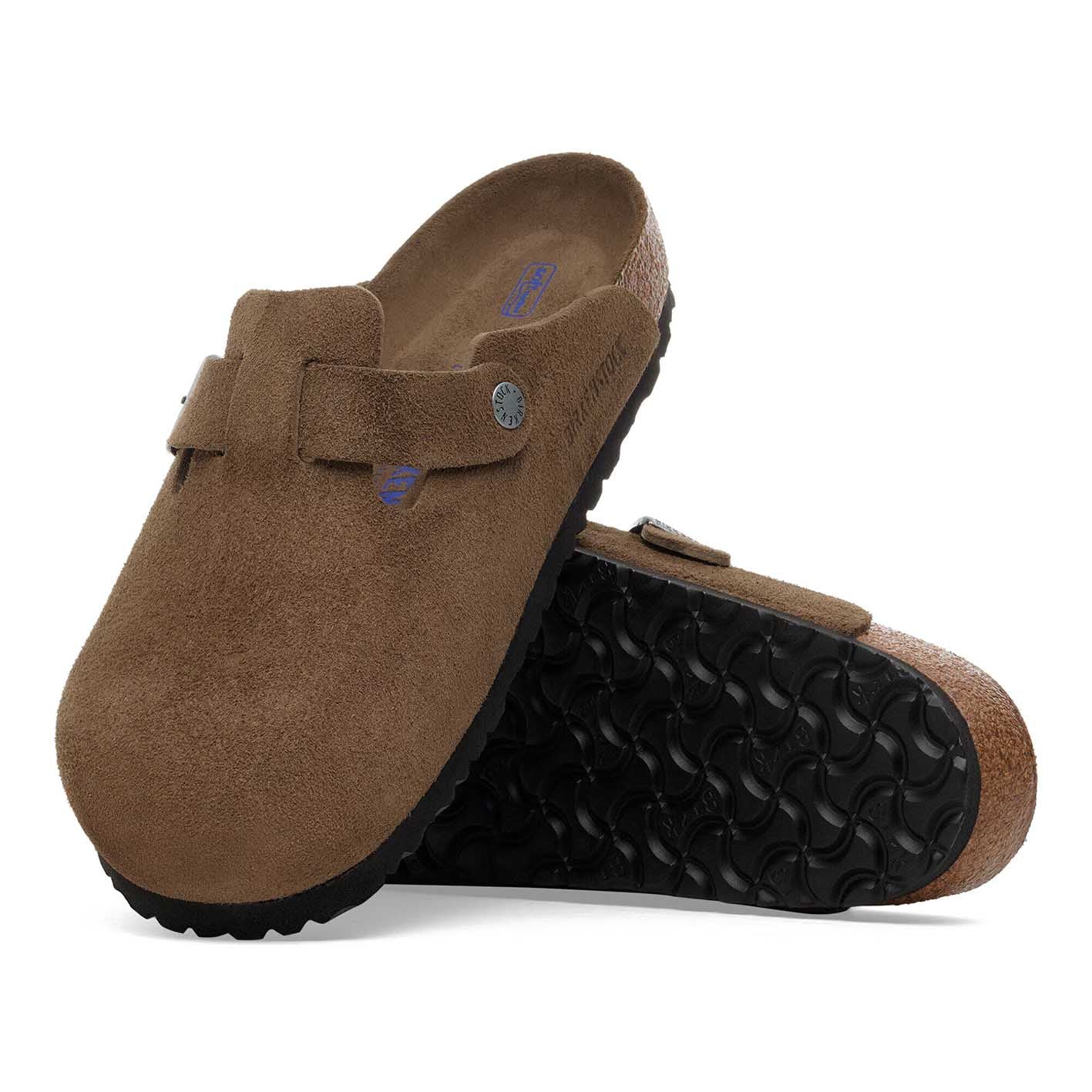 BOSTON SOFT FOOTBED DARK TEA TONAL SUEDE LEATHER