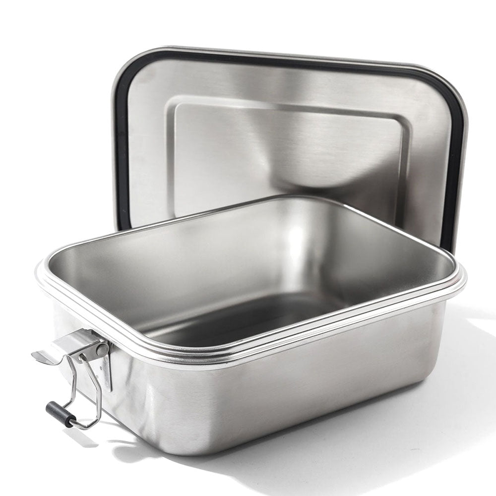 METAL LUNCHBOX SILVER O/S