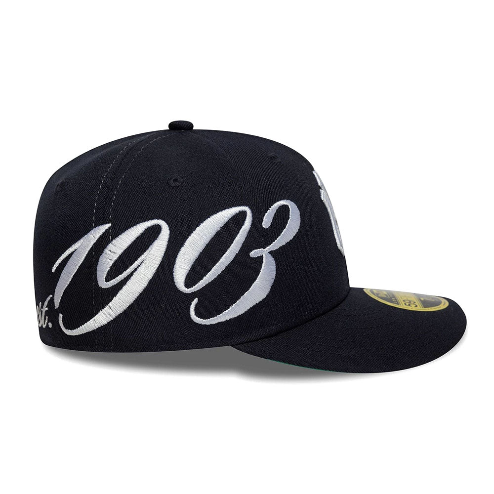 NEW YORK YANKEES MLB EST SCRIPT NAVY LOW PROFILE 59FIFTY FITTED CAP