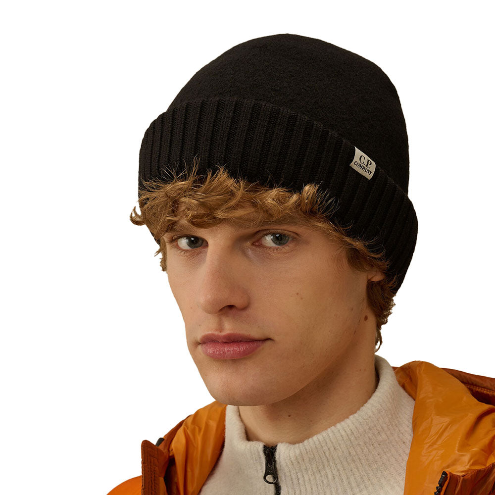 EXTRAFINE MERINO WOOL FELTED FISHERMAN BEANIE