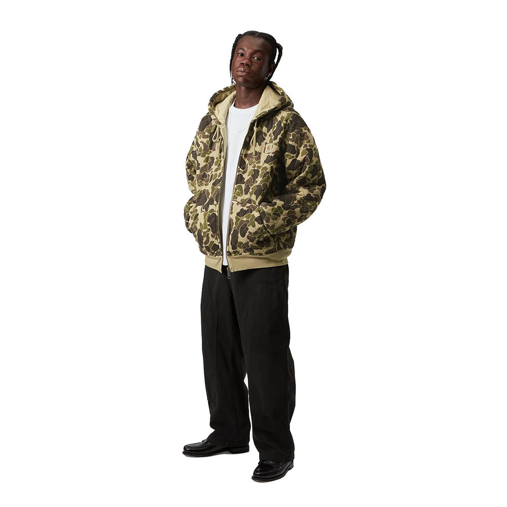 CARHARTT カーハート HOODED VISTA QUILTED SWEAT カモ柄 中綿キルティング フーデッドジャケット I035665 カーキ Carhartt WIP Hooded vista quilted sweat jacket | Kozmo Laze