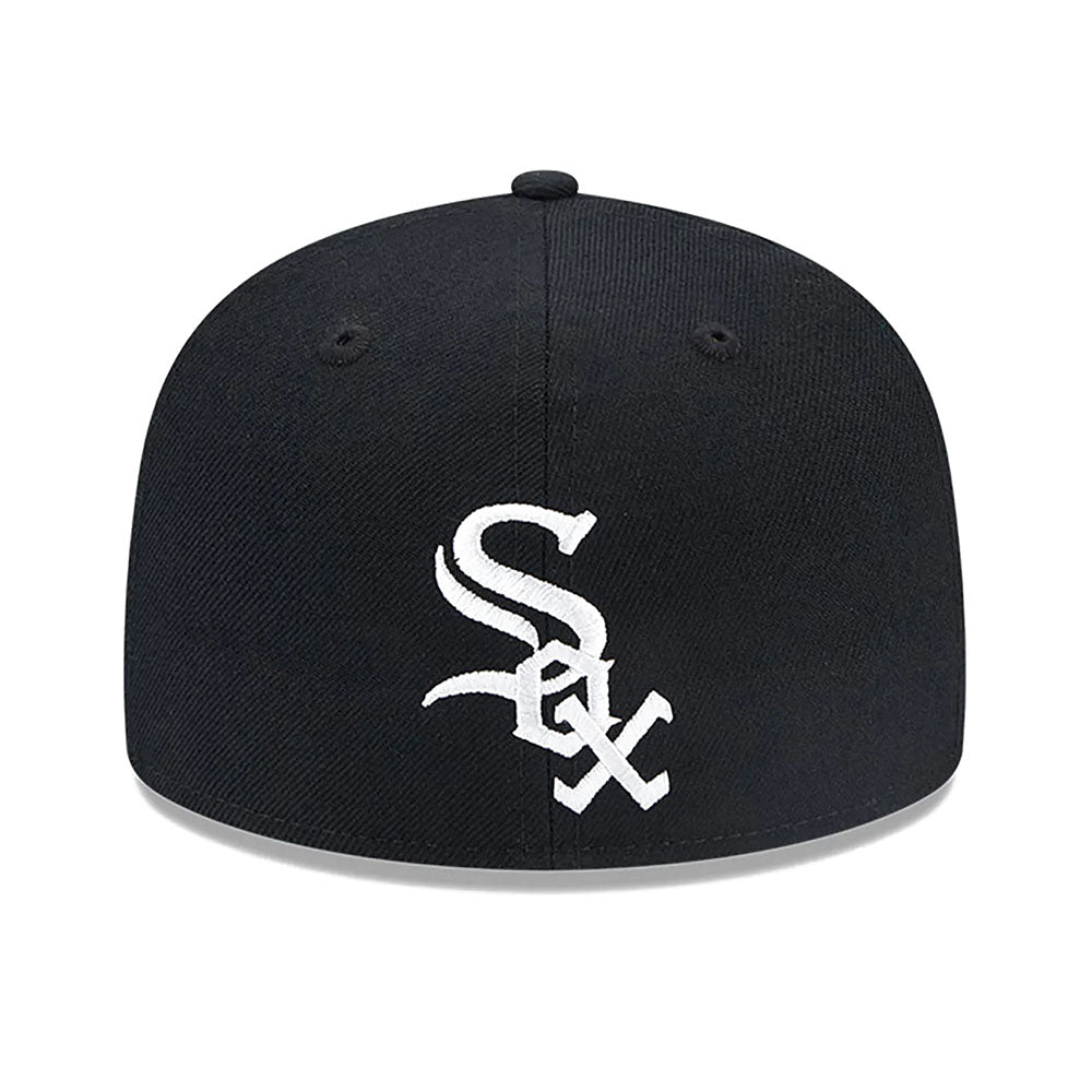 CHICAGO WHITE SOX REVERSE LOGO BLACK 59FIFTY FITTED CAP