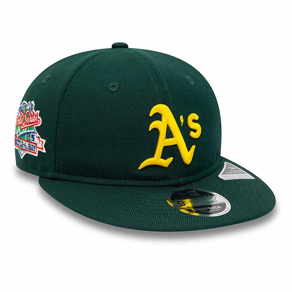 OAKLAND ATHLETICS COOPERSTOWN MULTI PATCH GREEN 9FIFTY STRAPBACK CAP