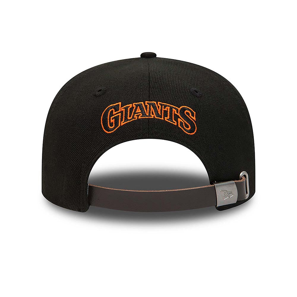 SAN FRANCISCO GIANTS COOPERSTOWN MULTI PATCH BLACK 9FIFTY STRAPBACK CAP