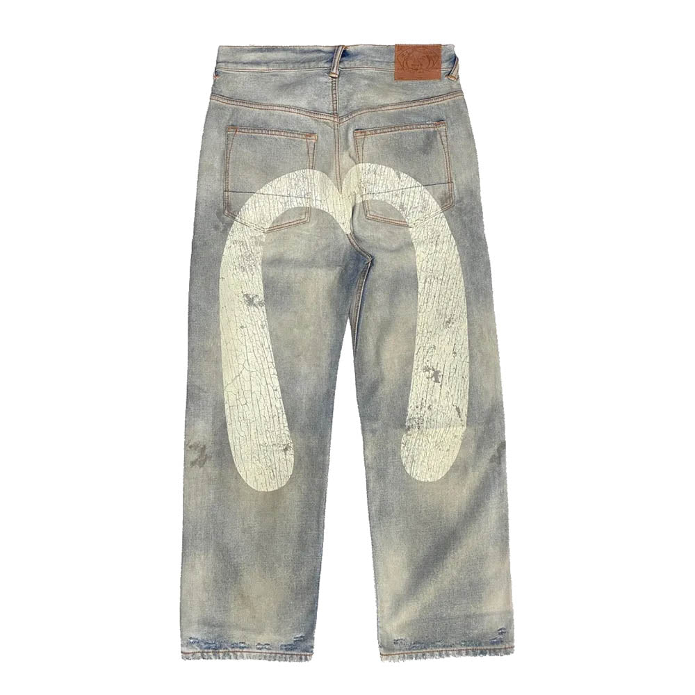 BLEACHED DISTRESSED DAICOCK JEANS