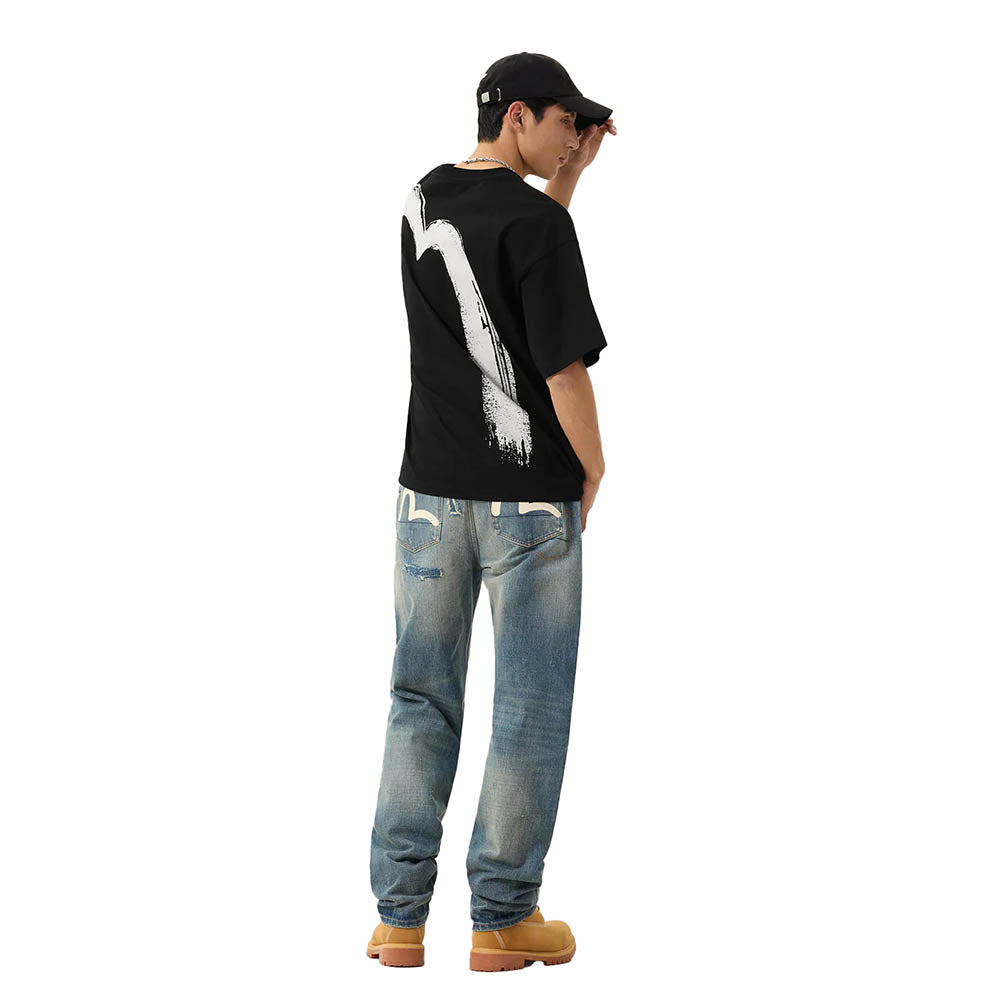 HAND-BRUSHED DAICOCK PRINT T-SHIRT