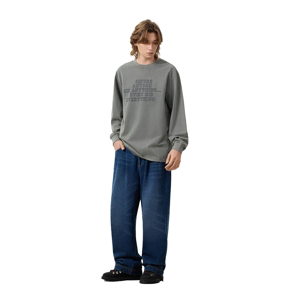 REVERSED SEAGULL SLOGAN LONG-SLEEVE T-SHIRT